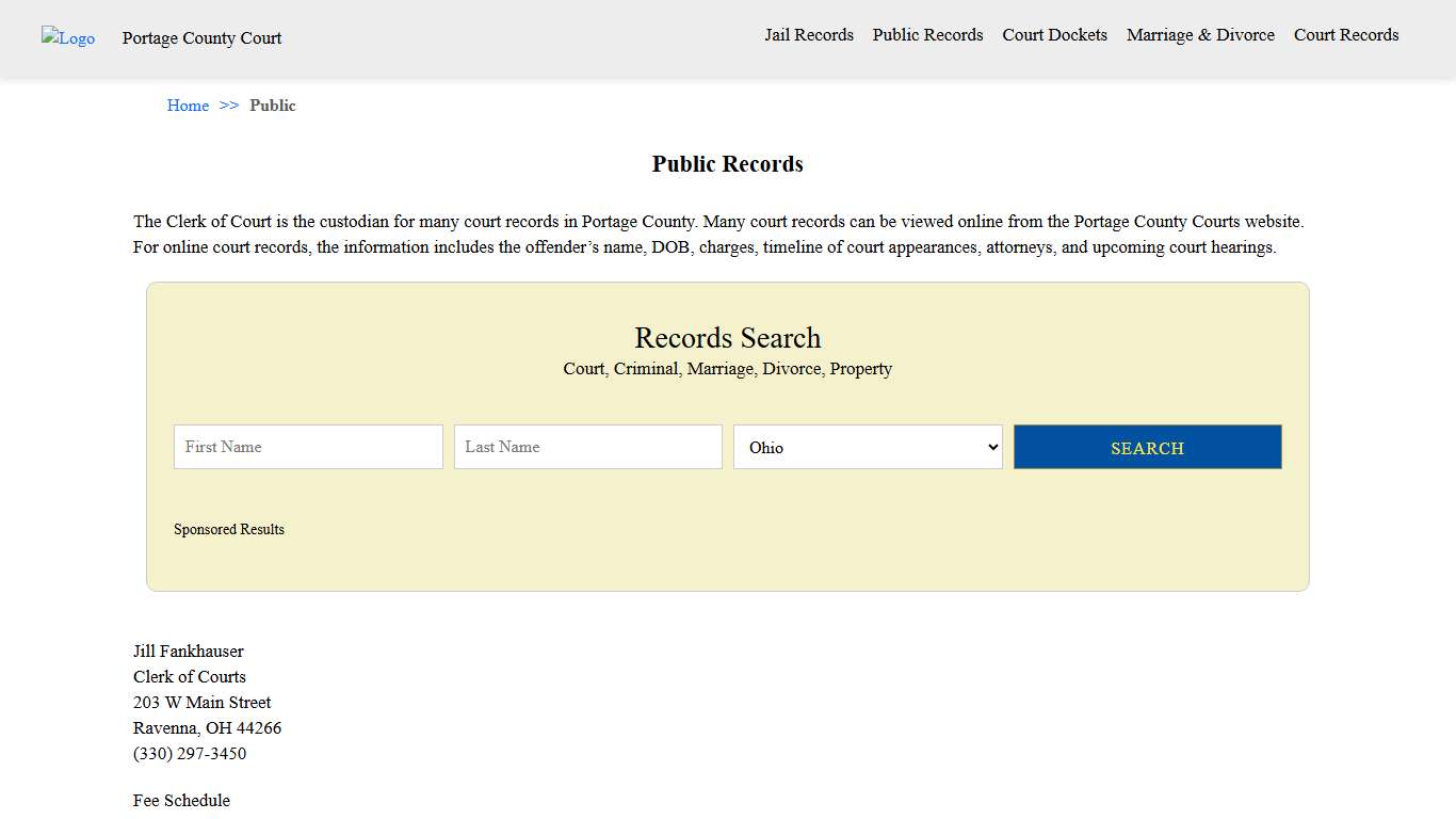 Public Records | Portage County Court